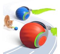 Petrendy Cat Ball Toy, Self Rolling Ball (Blue+Orange)