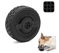 PETRFOH 3-in-1 Dog Treat Toy for Aggressive Chewer, Natural Rubber Dog Enrichment Toy, Chew Toy, Bully Stick Holder, Lick Toy with Silicone Mold