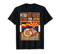 Petrified Forest Arizona Flag Petrified Desert Retro T-Shirt