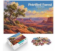 Petrified Forest National Park Illustration_0 Jigsaw Puzzle, 1000 Piece | For rainy days at home: 1000-piece jigsaw puzzle for adults; with 1000 pieces to keep the challenge engaging.