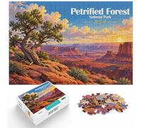 Petrified Forest National Park Illustration_0 Jigsaw Puzzle, 1000 Piece | For shared winter evenings, this adult jigsaw puzzle with 1000 pieces offers for the Christmas break.