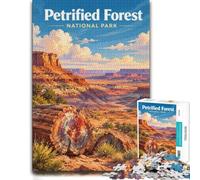 Petrified Forest National Park Illustration Jigsaw Puzzle, 1000 Piece | For quiet time before New Year: 1000-piece jigsaw puzzle for adults offers 1000 pieces for the Christmas break.
