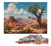 Petrified Forest National Park Illustration Jigsaw Puzzle, 1000 Pieces | Section-by-section building: a simple way to organise the image at home.