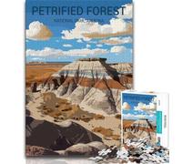 Petrified Forest National Park Jigsaw Puzzles for Teenagers 1000 Jigsaws,Brain Intelligence Challenge Addictive Toys for Home Decoration 50x75cm