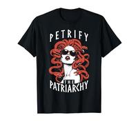 Petrify The Patriarchy Feminist Halloween Goth Medusa Witch T-Shirt