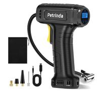 Petrinda Cordless Tyre Inflator Air Compressor, Portable Handheld Rechargeable Battery Tyre Pump with Digital Pressure Gauge, Electric Tyre Inflator