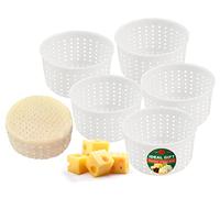 PetriStor 5 pcs Soft Cheese Mold for Cheese Making 0.7QT - Small Cheese Molds - Homemade Cheese Making Supplies - Cream Cheese Form Mold - Molde Para Queso Fresco Casero