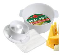 PetriStor Cheese Mold for Cheese Making Cheese with Follower Piston 1.3QT and Cheesecloth - Cheese Form Mold - Cheese Making Basket - Paneer Cheese Press Mold - Molde Para Queso