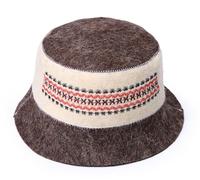 PetriStor Ukrainian Wool Sauna Hat for Men and Women Ukrainian Ornament Red Vyshyvanka Protect Hair - Sauna Cap for Men - Banya Hat for Men - Sauna Hat Wool, Beige, One size