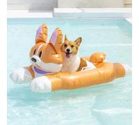 PETRIUM Dog Pool Float - Character Large Size with Rope (Welsh Corgi)