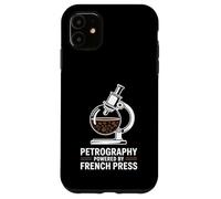 Petrography Powered By French Press Geology Coffee Case for iPhone 11