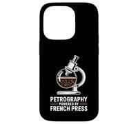 Petrography Powered By French Press Geology Coffee Case for iPhone 14 Pro