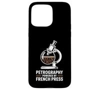 Petrography Powered By French Press Geology Coffee Case for iPhone 15 Pro Max