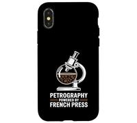 Petrography Powered By French Press Geology Coffee Case for iPhone X/XS