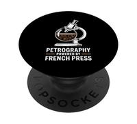 Petrography Powered By French Press Geology Coffee PopSockets Adhesive PopGrip
