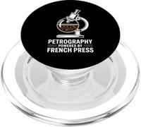 Petrography Powered By French Press Geology Coffee PopSockets PopGrip for MagSafe