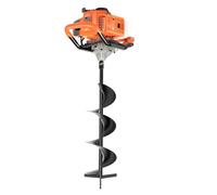 Petrol Auger Post Hole Digger 71CC Post Hole Borer Digger with 3*Drill Bits Attachments (100mm/150mm/200mm) & Protective Goggle & Tool Kit for Sandy Soil, Forest, Farmland, Clay