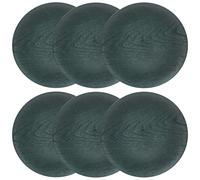 (petrol blue) 13" 33cm Faux Wood Look Charger Dinner Plates Wedding Christmas Service 6 Pack