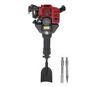 Petrol Breaker and Tree Digger, 1900W Gas Powered Jack Hammer with Wide Shovel, Pointed and Flat Pickaxe, Concrete Breaker Pneumatic Drill Earth Auger for Tree Digging and Root Cutting