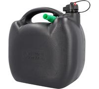 Petrol Can, Fuel Canister for All Types of Fuel, with UN Approval, Includes Spout, Plastic, Black, 10 L