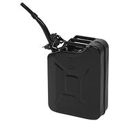 Petrol Can, Metal Jerry Can with Flexible Spout, Portable Petrol Diesel Fuel Storage Container, Heavy Duty Leakproof Fuel Tank for Car, Motorcycle, Off Road Emergency Use (20L, Black)