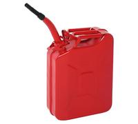 Petrol Can, Metal Jerry Can with Flexible Spout, Portable Petrol Diesel Fuel Storage Container, Heavy Duty Leakproof Fuel Tank for Car, Motorcycle, Off Road Emergency Use (20L, Red)