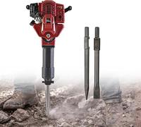 Petrol Demolition Hammer 1700W Concrete Breaker, 2-Stroke Gas Powered Jack Hammer for Drilling Blocks, Bricks, Rocks & Road Maintenance