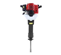 Petrol Demolition Hammer 2-Stroke 1900W Chisel Hammer 1500bpm Hand Pull Start Air-Cooling Hammer Drilling Machine with 1* Point and 1* Flat Chisel