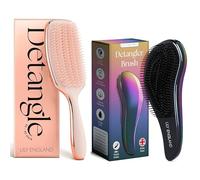 Petrol Detangler Brush with Rose Gold Curly Detangling Brush - Elegant Hair Care Duo for Smooth, Tangle-Free Styling