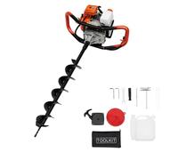Petrol Earth Auger Kit 158cc Petrol Earth Auger, 2Stroke Fence Post Hole Borer, Fence Post Hole Borer Ground, for Digging Holes In The Ground or Ice