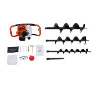 Petrol Earth Auger with 3 Drill Bits 52CC 2 Stroke 2.3HP