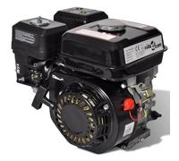 Petrol Engine Black 6.5HP 196cc 36x25.3x32cm Steel Recoil Start 20mm Shaft 4.8kW