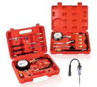 Petrol Engine Compression Tester and Fuel Pressure Test Kit with Spark Plug Tester, Petrol Fuel Injection Pump Injector Pressure Tester Gauge Kit 0-300 PSI/0-20 kPa 0-140PSI/10Bar