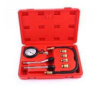 Petrol Engine Compression Tester Kit, Cylinder Pressure Gauge with M10 M12 M14 M18 Adapters, Accurate 0-300 PSI Manometer for Motorcycle Car Garage Tools, Includes Carry Case and