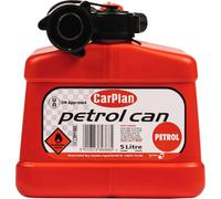 Petrol Fuel Can 5l Carplan Plastic Travel Boot Size Tetracan Hose Attached Red