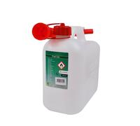 Petrol Fuel Canister Clear Plastic Lawn Mower Jerry Can 5 Litre Flexible Spout