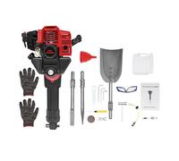 Petrol Garden Tree Digger,52cc 2 Stroke Excavator Digging Machine,1900w 6500r/min Post Hole Digger mit Wide Shovel&Pointed Pickaxe&Flat Pickaxe,Handheld Trencher Digger Machine for Garden and Farm