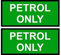 Petrol only Stickers - Pack of 2 55mm x 25mm