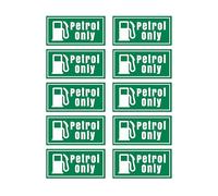 Petrol Only Stickers - Self-Adhesive Stickers for Fuel Cap & Tank Waterproof 10Packs