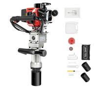 Petrol Post Driver,2-Stroke 32.6cc Fence Post Pile Driver,Double Handle Design, Hand-Pull Start,Handheld Pile Driver Jack Hammer Picket Fencing Ramming for Farm Garden