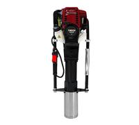 Petrol Post Driver 4 Stroke Fence Knocker Pile Jack Hammer Ramming Construction Farm Picket Fencing Garden Heavy Duty Thumping Thumper Gasoline Ram 4 Attachments Free Portable Carry Case & Tool Kit