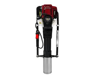Petrol Post Driver 4 Stroke Fence Knocker Pile Jack Hammer Ramming Construction Farm Picket Fencing Garden Heavy Duty Thumping Thumper Gasoline Ram 4 Attachments Free Portable Carry Case & Tool Kit