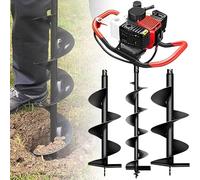 Petrol Post Hole Auger Fence Earth Digger Planting Stake Durable Powerful Good Heat Dissipation For Digging Mailbox Posts Installation Of Fences Terraces Tree,3 Drill Diameter 20cm/25cm/30cm