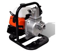 vidaXL Petrol Powered Water Pump - 2 Stroke, 1.2 kW, Lightweight, Compact, Portable, Suitable for Clean/Lightly Soiled Water, Easy Start with Recoil System, Durable Steel Frame Protection