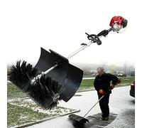 Petrol Sweeper with 52cc Motor Nylon Brush - Handheld Gas Broom, 2 Stroke Petrol Powered Yard Sweeper for Artificial Grass, Construction Sites, Caretakers, Street Cleaning and Farms