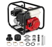 Petrol Water Pump 6.5HP, 2in 4-Stroke Engine Pump for Irrigation & Drainage | 46.2*36*38.7cm | 36m³/h High Flow | 28m Max Head | 8m Suction | 210cc 4-Stroke Engine | 3.6L Fuel Tank