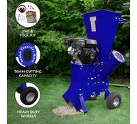 Petrol Wood Chipper 7HP Garden Shredder Mulcher Heavy Duty Chipping Shredding