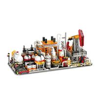 Petroleum Engineering Building Set for Adults, Industry Themed Building Bricks Kit with Oil Pump, Refinery & Storage Base, Creative Gift for Kids & Boys Aged 6+ (2143 Pieces)