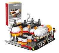 Petroleum Engineering Building Set for Adults, Oil Storage Base Building Bricks Kit, Industry Themed Model Toy for Display, Creative Gift for Kids & Boys Aged 6+ (743 Pieces)