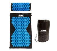 PetrolScooter Acupressure Mat Pillow Set & Travel Bag Massage Muscle Back Neck Shoulders Legs Chest Pain Stress Tension Relief Acupuncture (Black & Blue)
